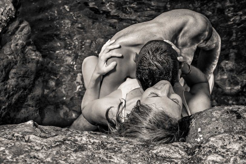 Man and woman love passion