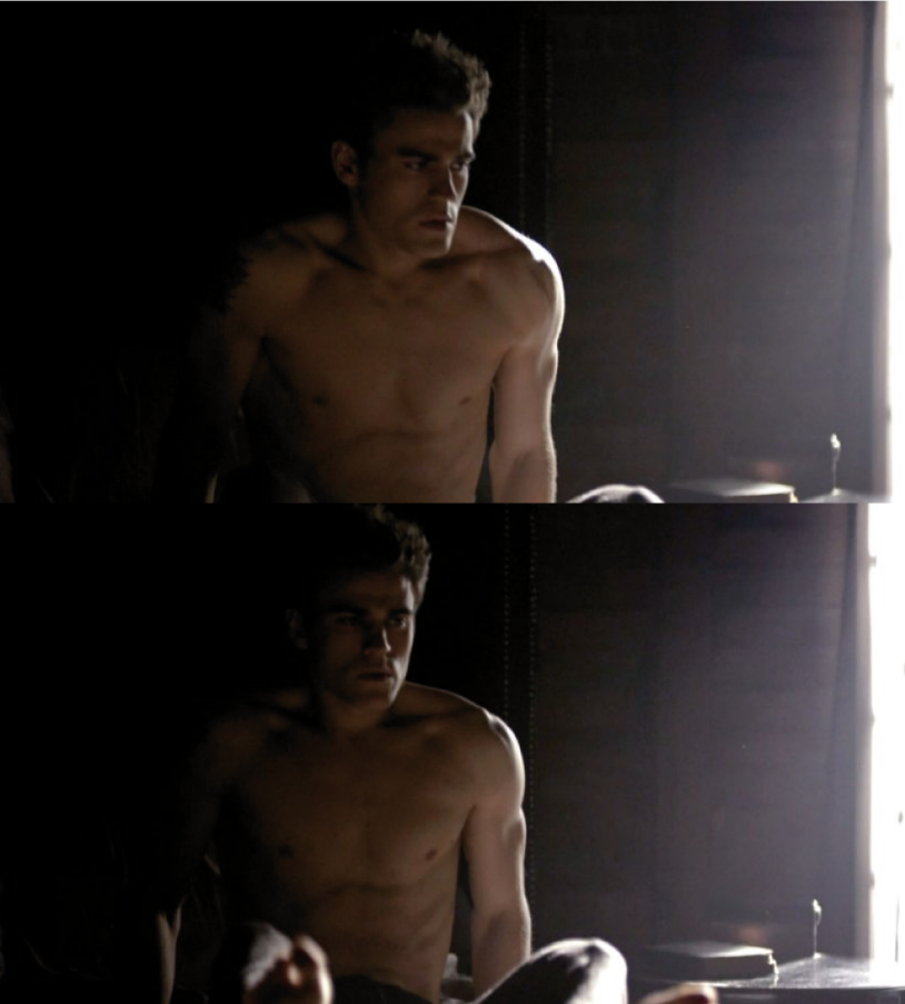 Paul Wesley with a naked torso