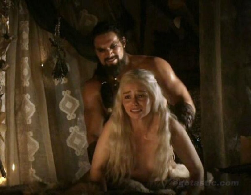 Naked Emilia Clark in the series Game of Thrones