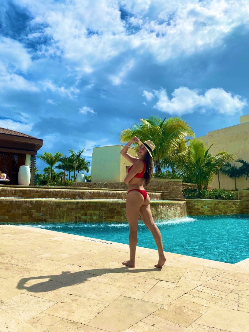 Kira Kosarin in a swimsuit