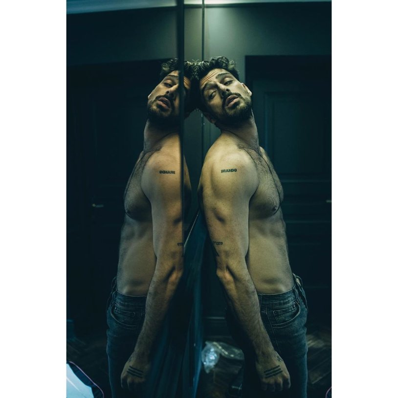 Michele Morron holds by the neck