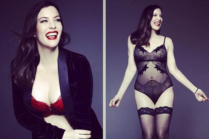 Liv Tyler in the underwear of red