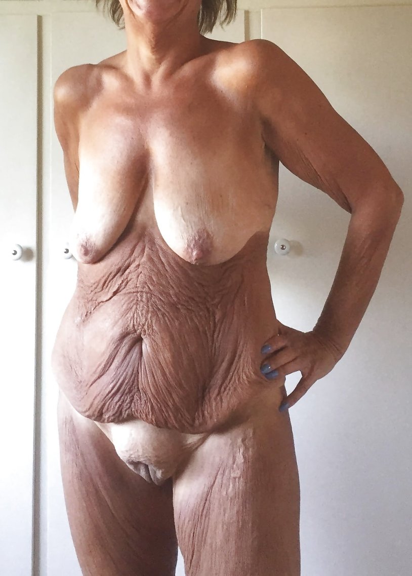 Naked women with wrinkles