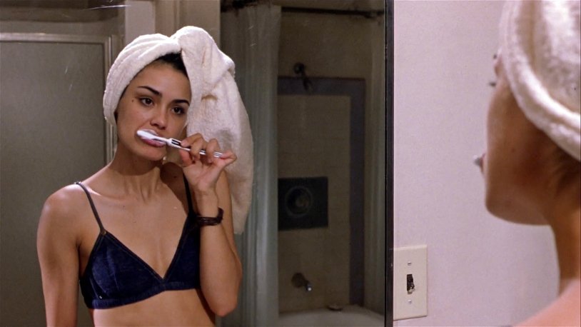 Shannin Sossamon in a swimsuit