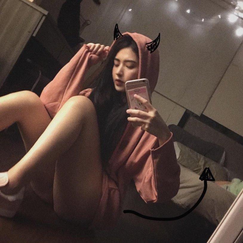Girl Korean sexy selfie