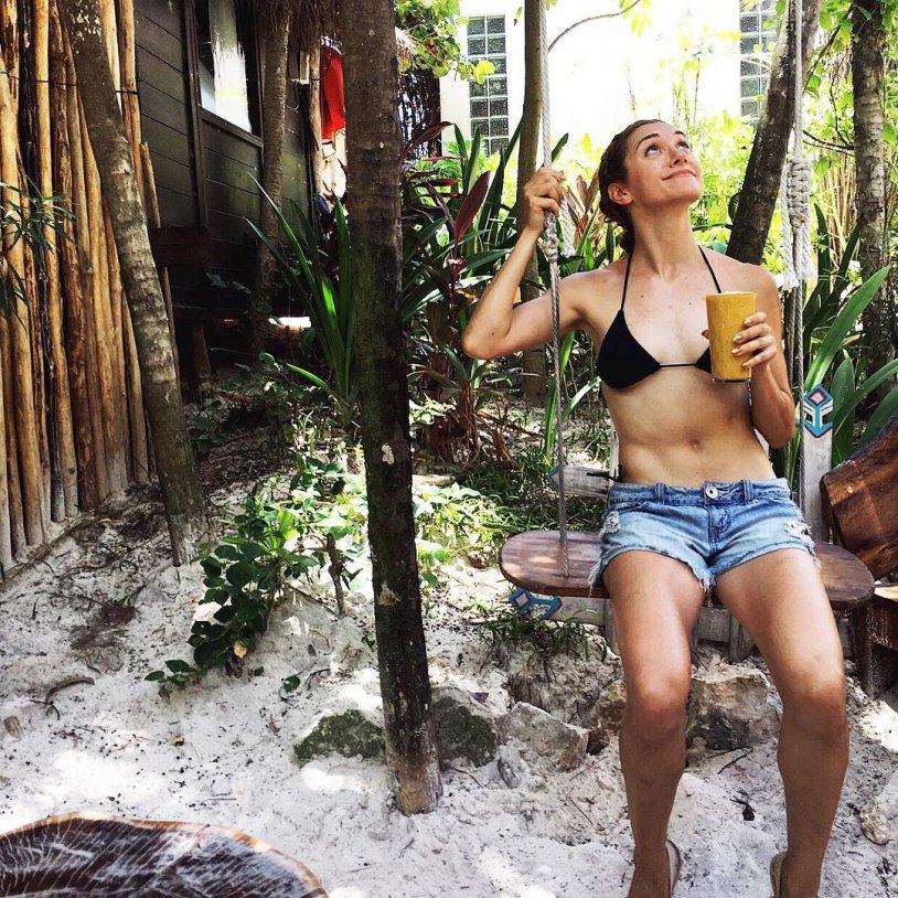 Alison Loder in a swimsuit