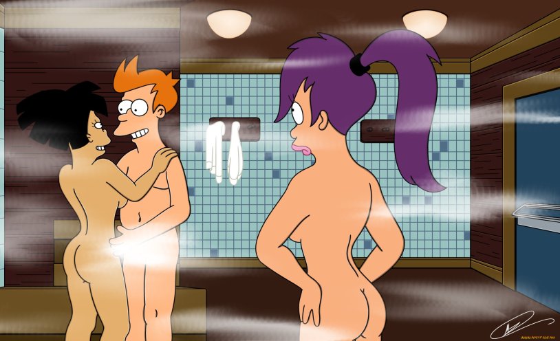Futurama Lila Amy and Fry in 3d
