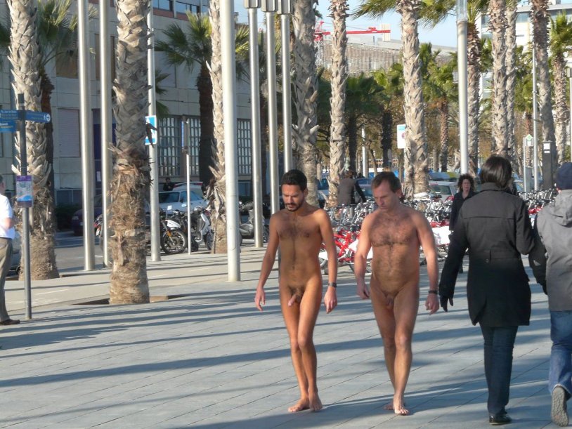 City beach of Barcelona nude