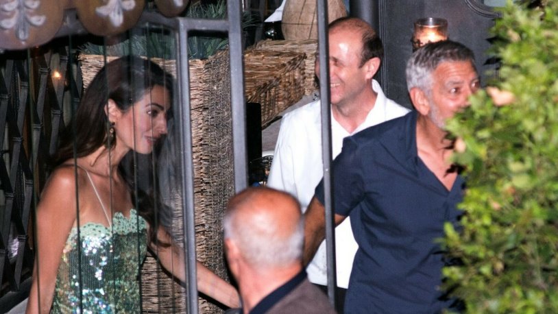 Clooney and Amal on Lake Como