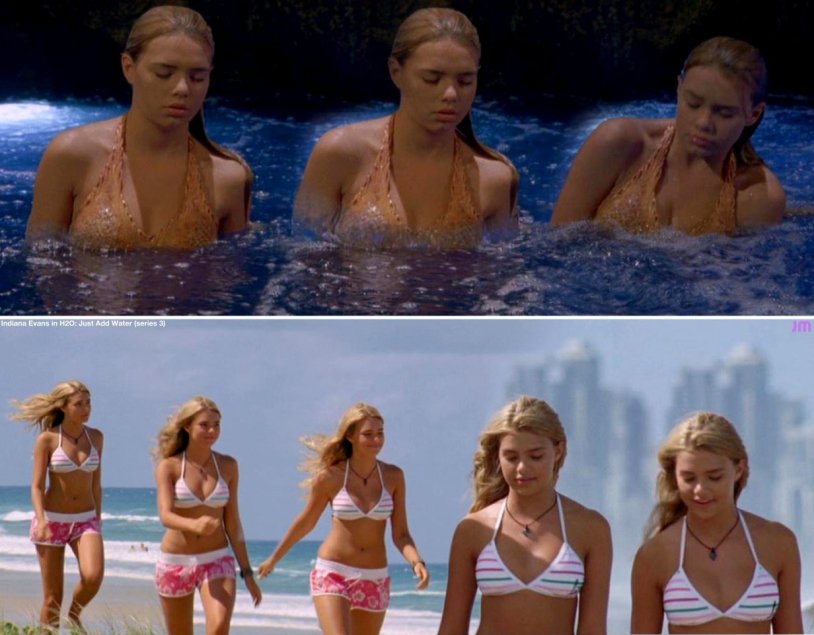 Indiana Evans H2O in a swimsuit