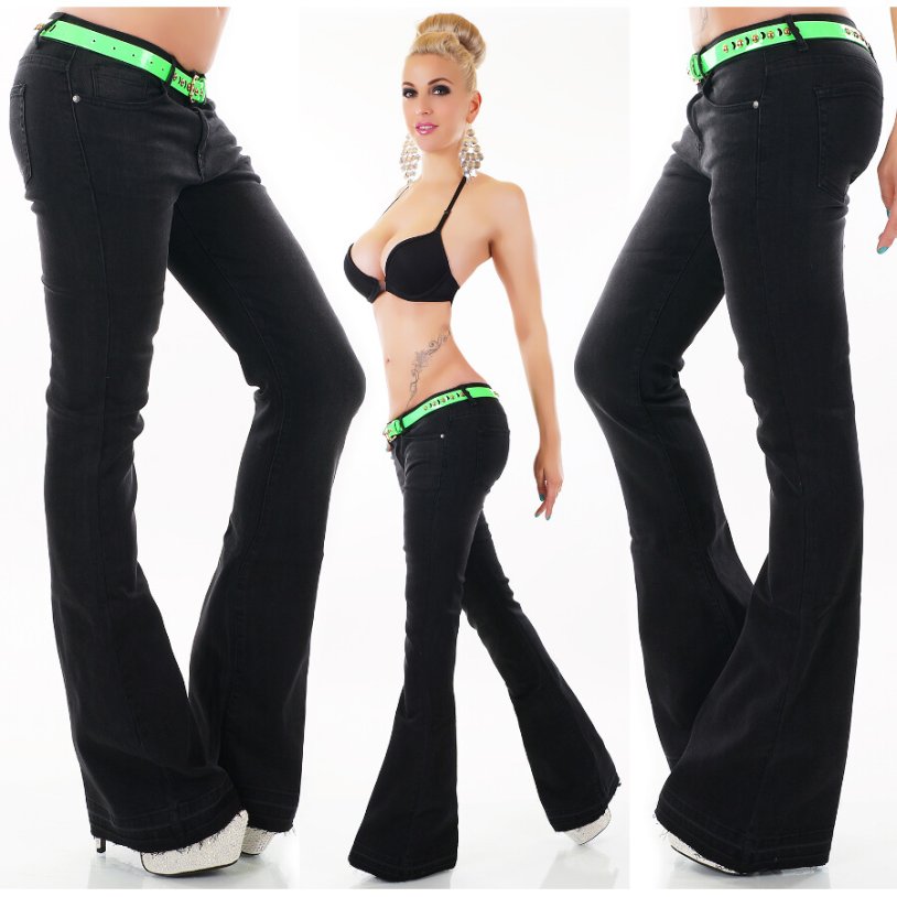 Low Rise Flare Jeans