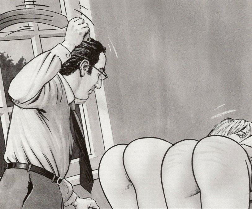 Hard spanking art girl