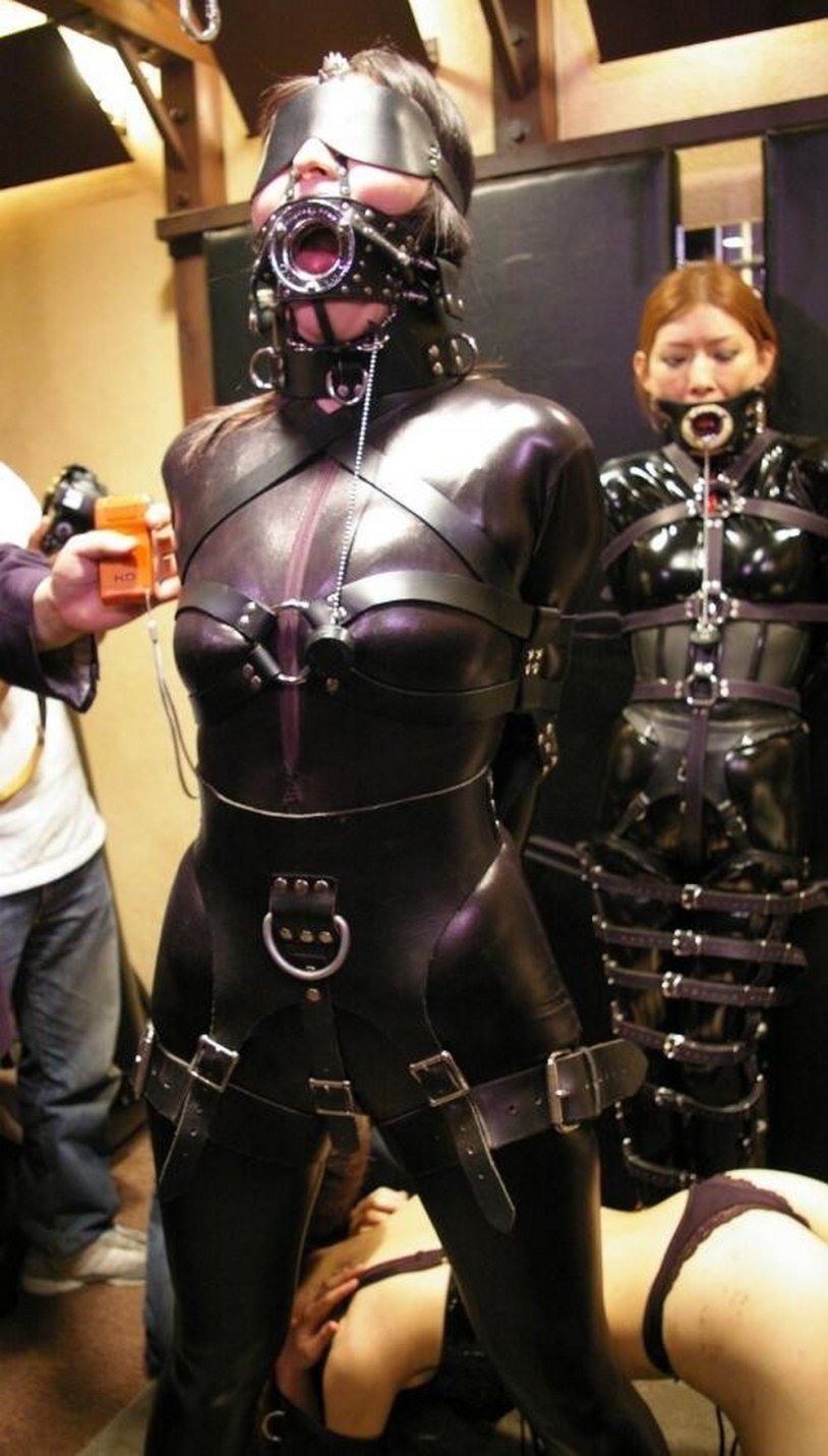 Hard bdsm bondage latex