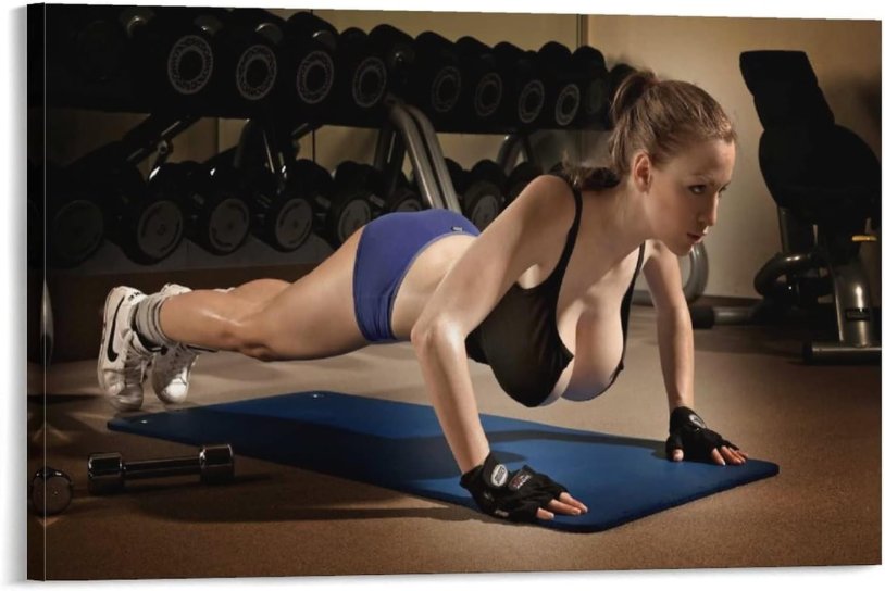 Jordan Carver in the gym