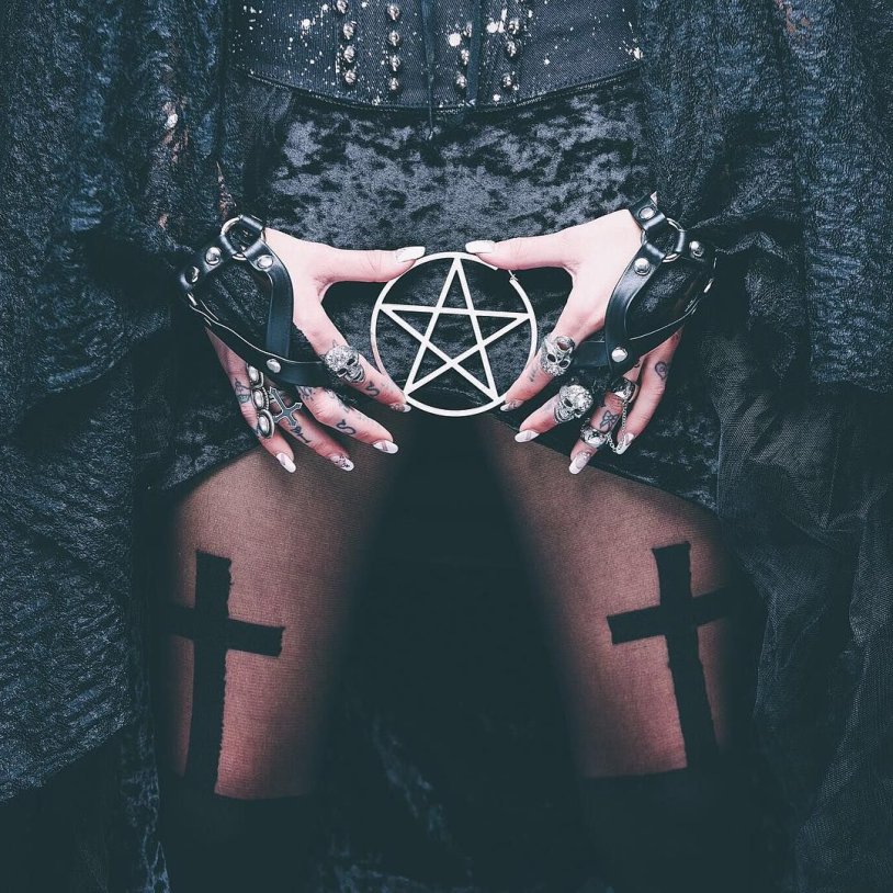 Photo shoot in the style of occultism