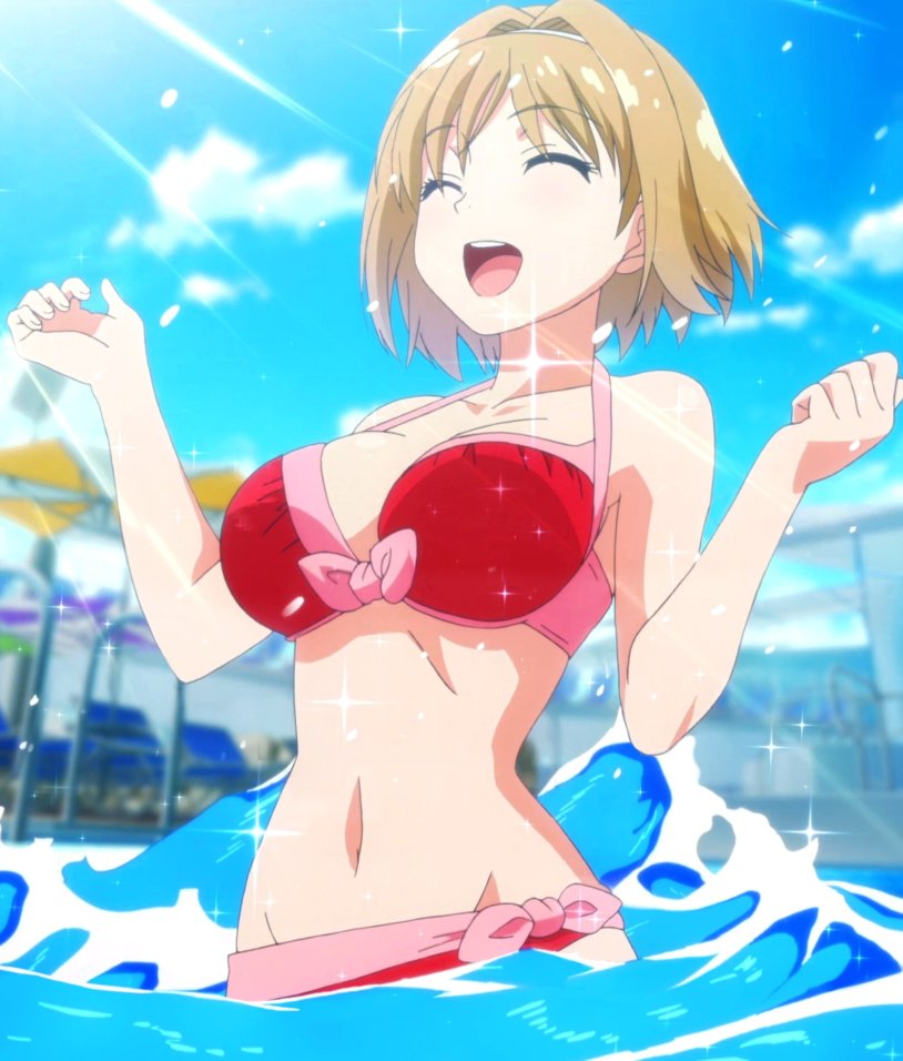 Kyoko Kushida in a swimsuit