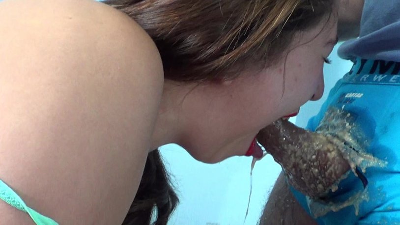 True deepthroat puke