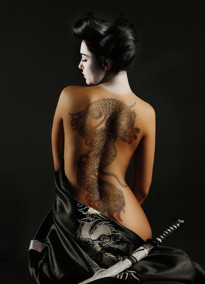 Erotic photo shoot of Geisha
