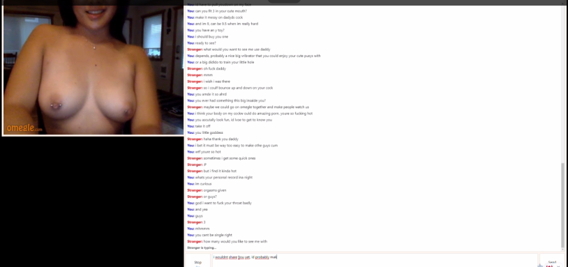 Showed big tits Omegle