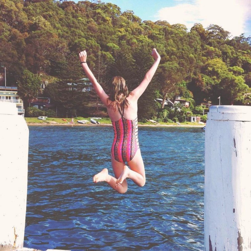 Angauri Rice in a swimsuit