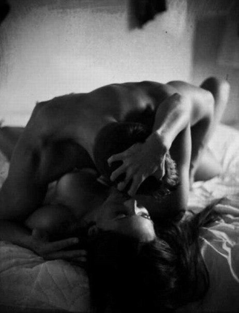 Passionate love in bed