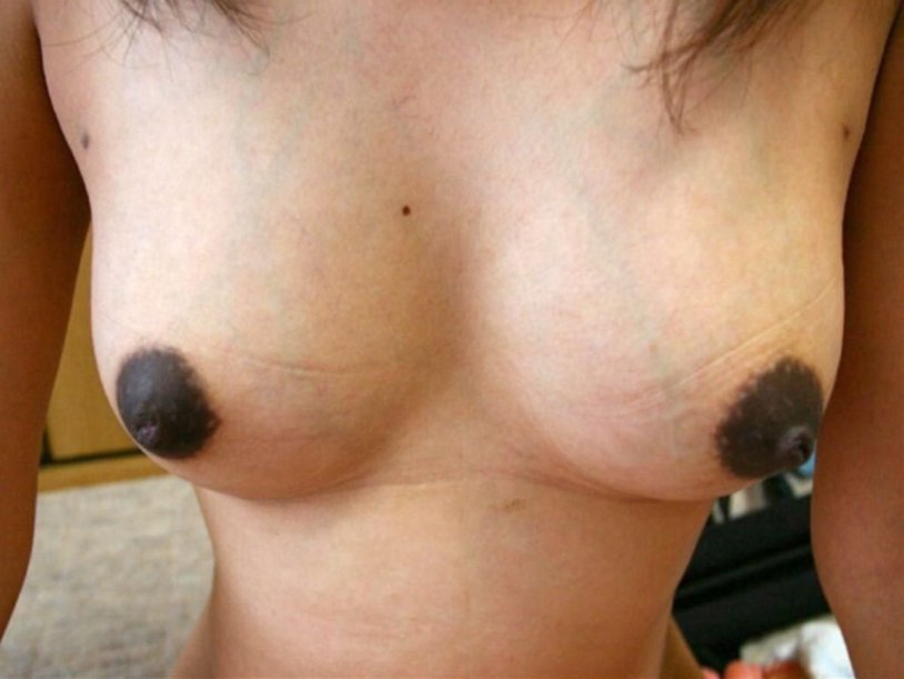 Breasts with brown nipples