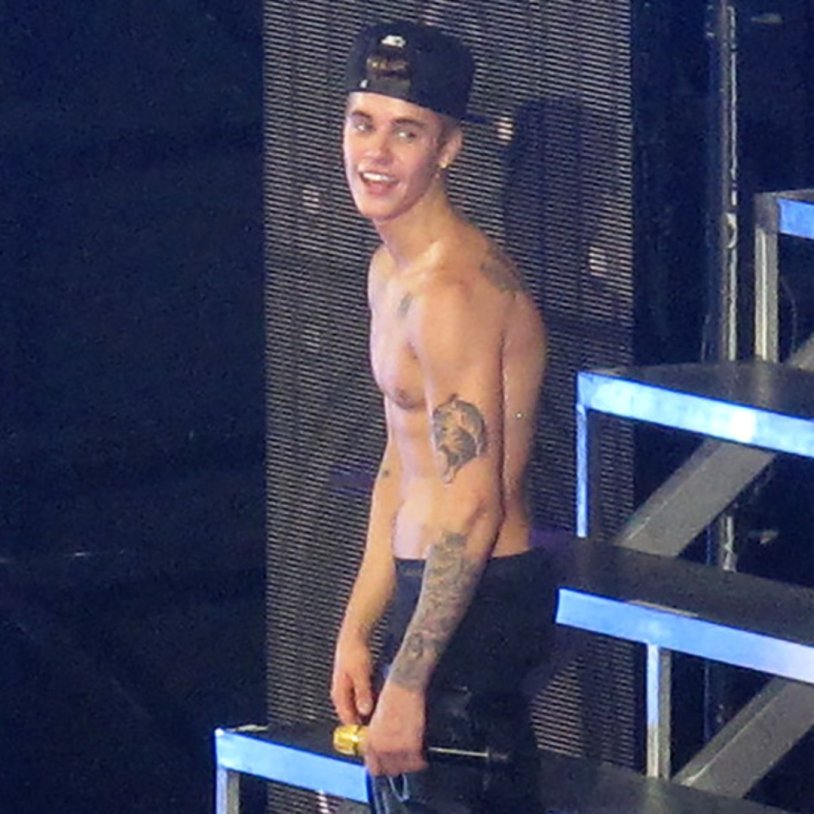 Justin Bieber undressed