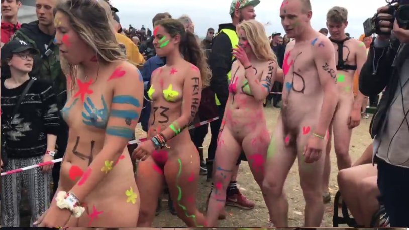 Naked race at the Denmark festival