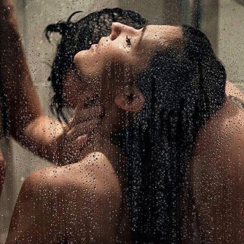 Man and woman in the shower