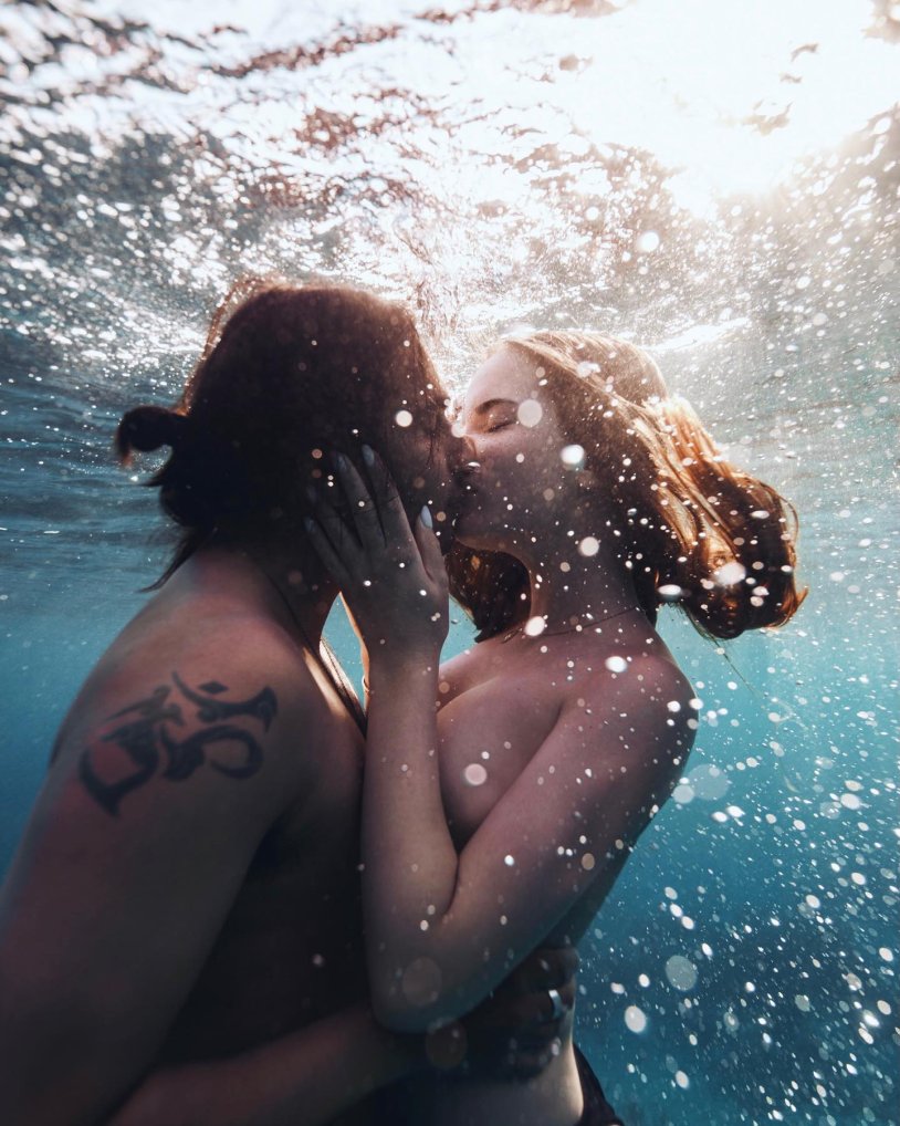 Guy and girl in water