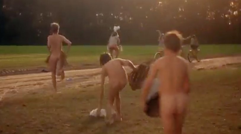 Boys run naked
