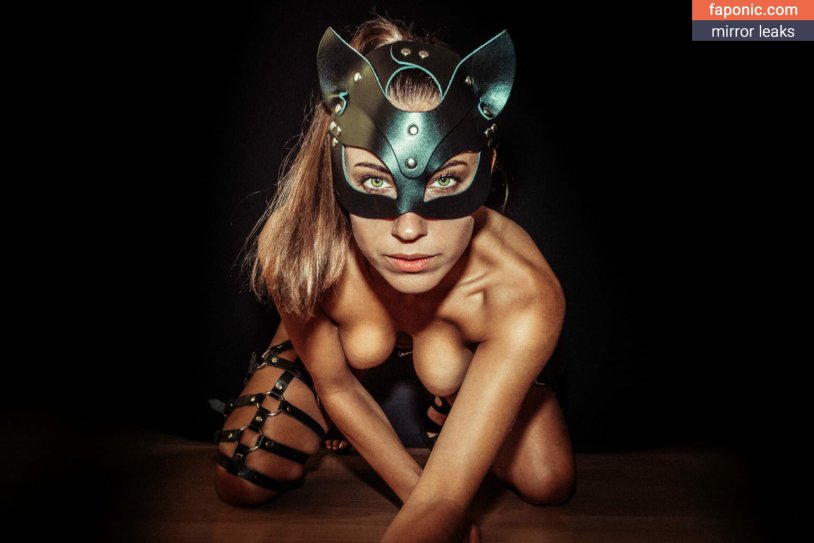 Girl in a mask of cat