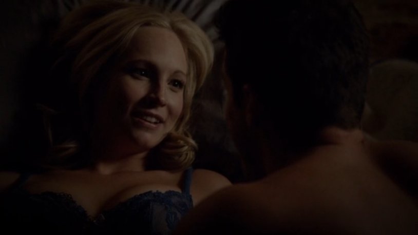 Caroline Forbes in underwear