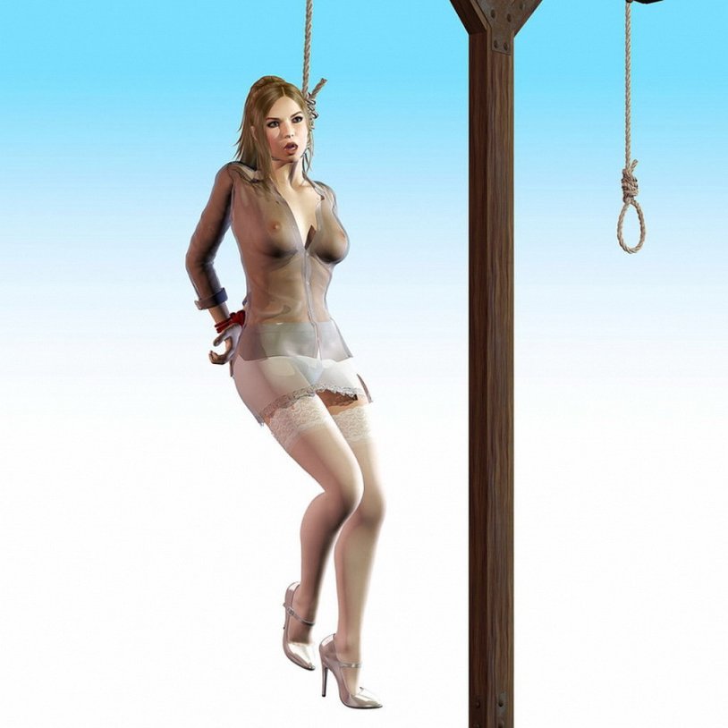 Hanging girls 3d art