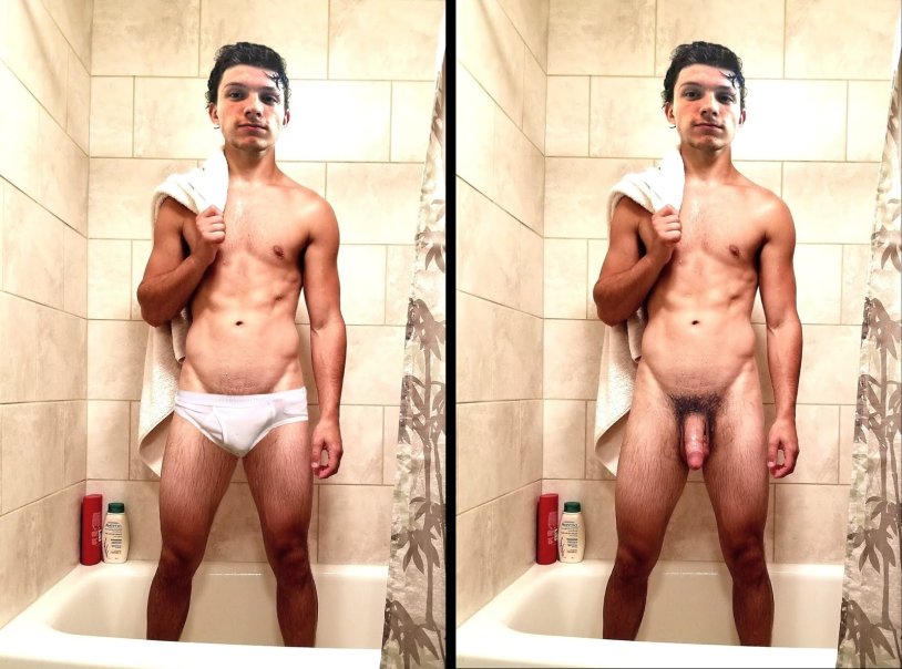 Tom Hollande drain naked