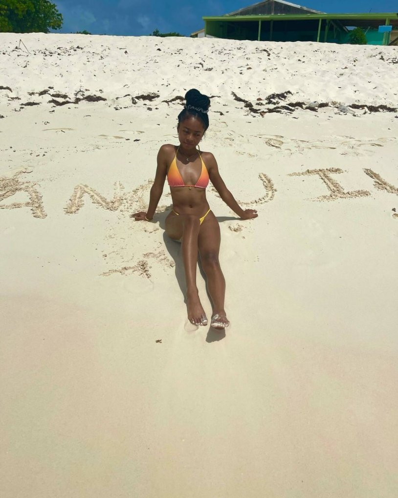 Sky Jackson in a swimsuit