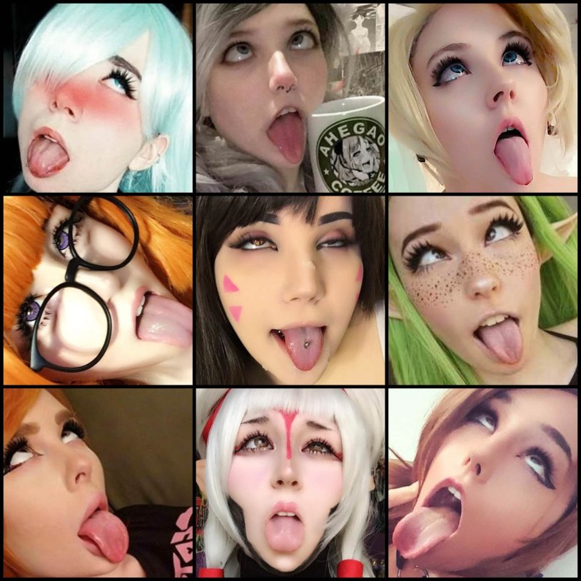 Ahegao collage