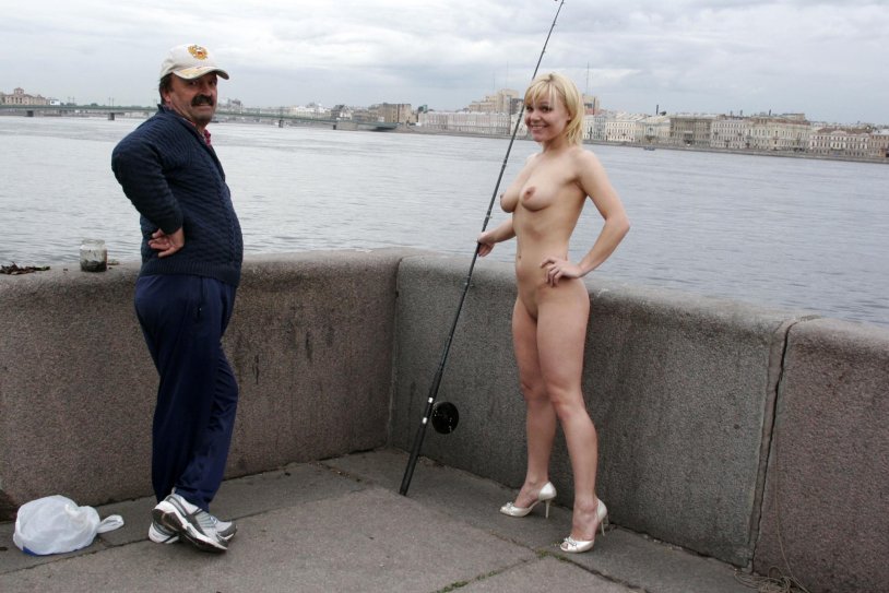 Walk naked on a leash