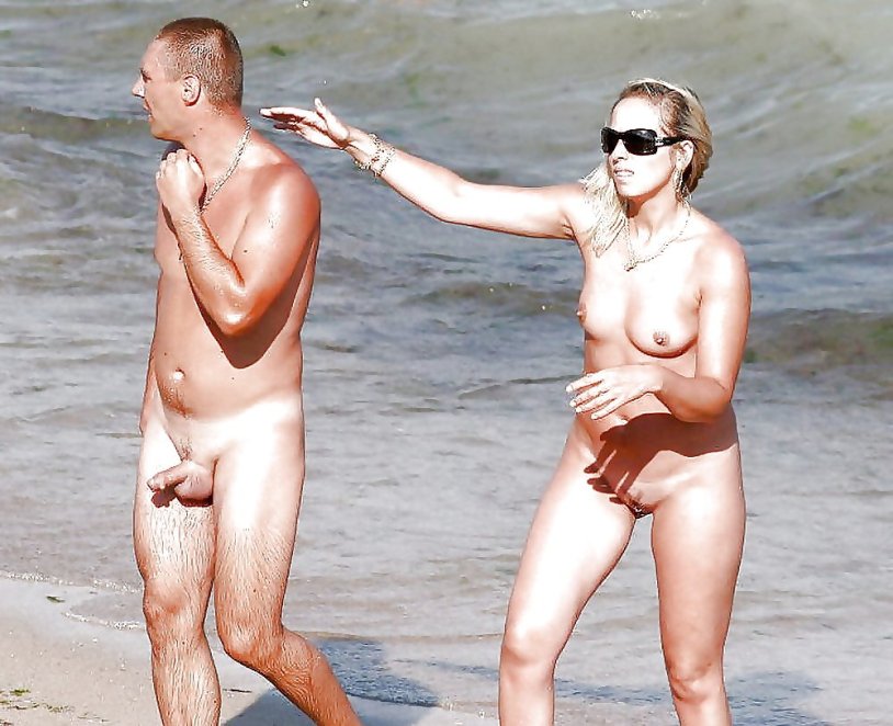 Unexpected erection on the beach