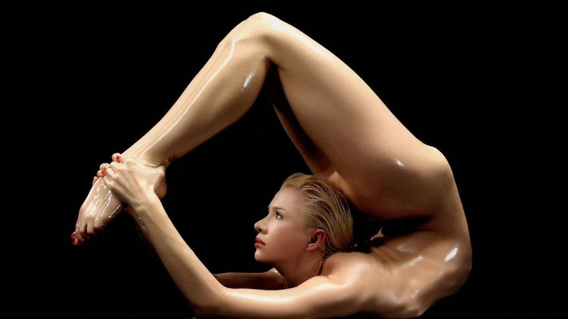 Naked flexible gymnasts