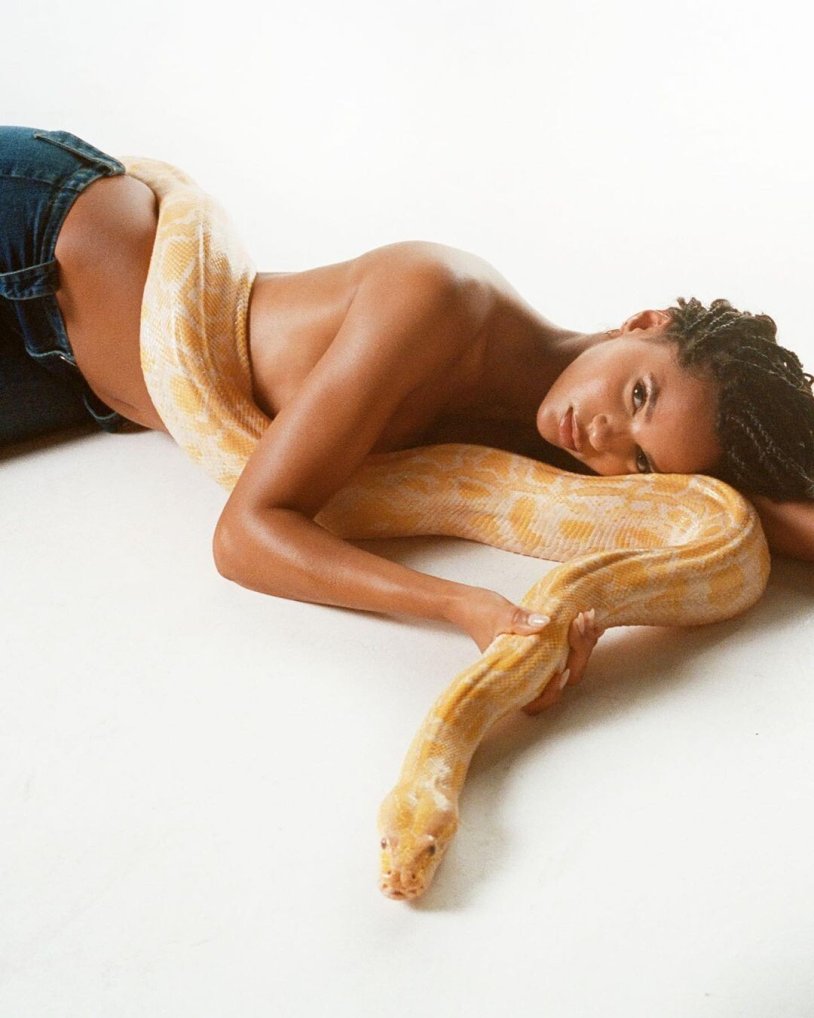 Girl with a snake