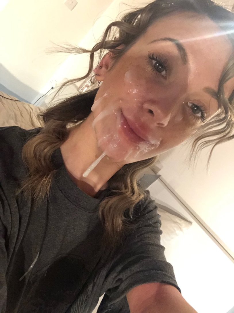 Selfie women with cumshot
