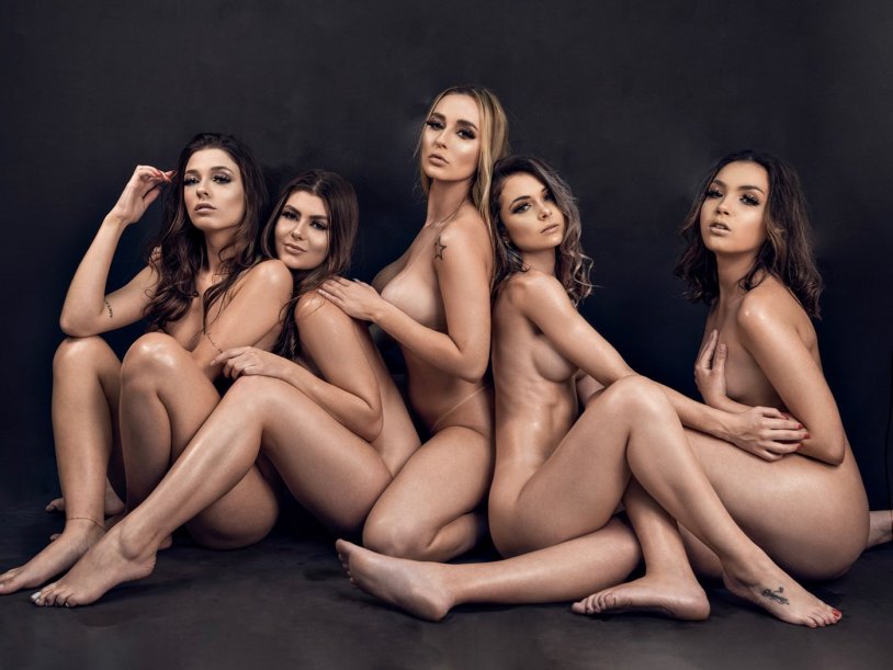 Naked soloists of the SEREBRO group