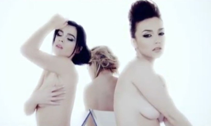 Naked soloists of the SEREBRO group