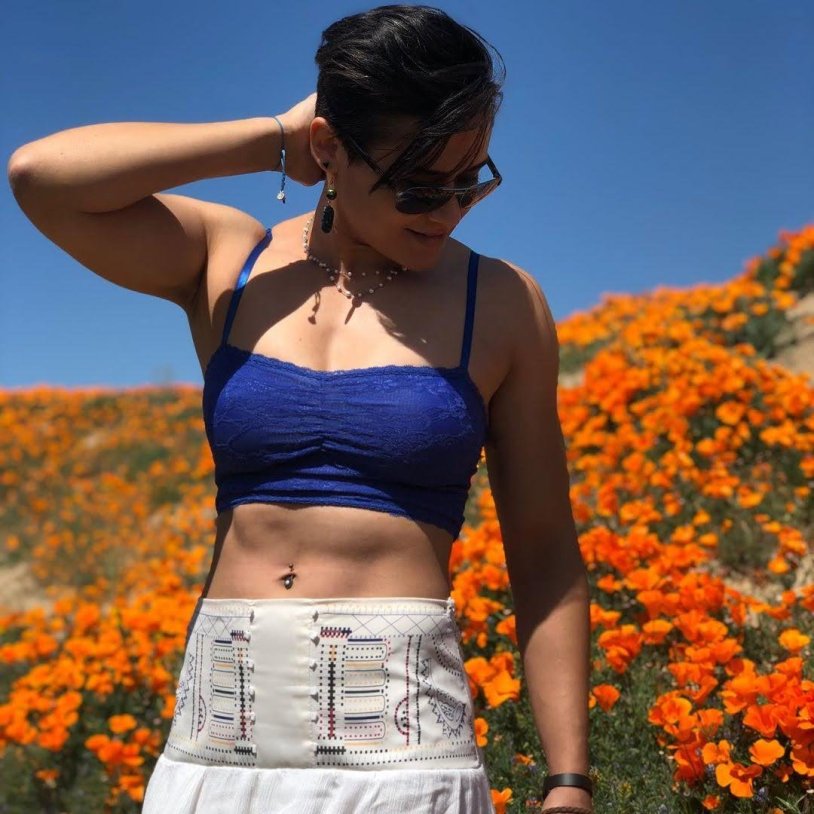 Katie O'Brien in a swimsuit