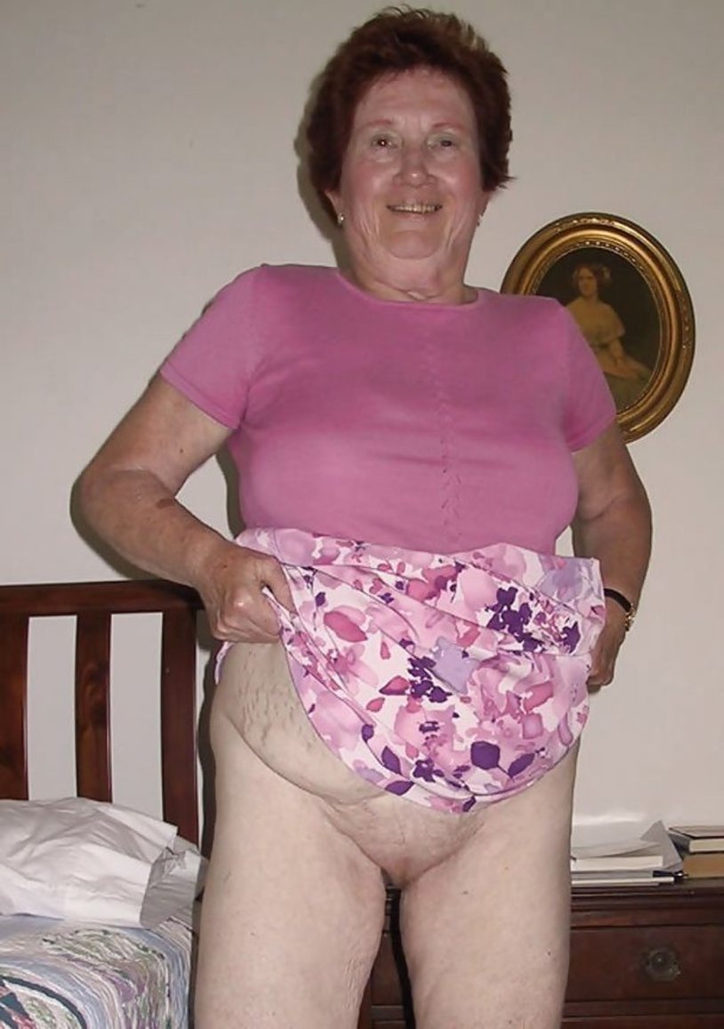Fat Granny in Pussy dress