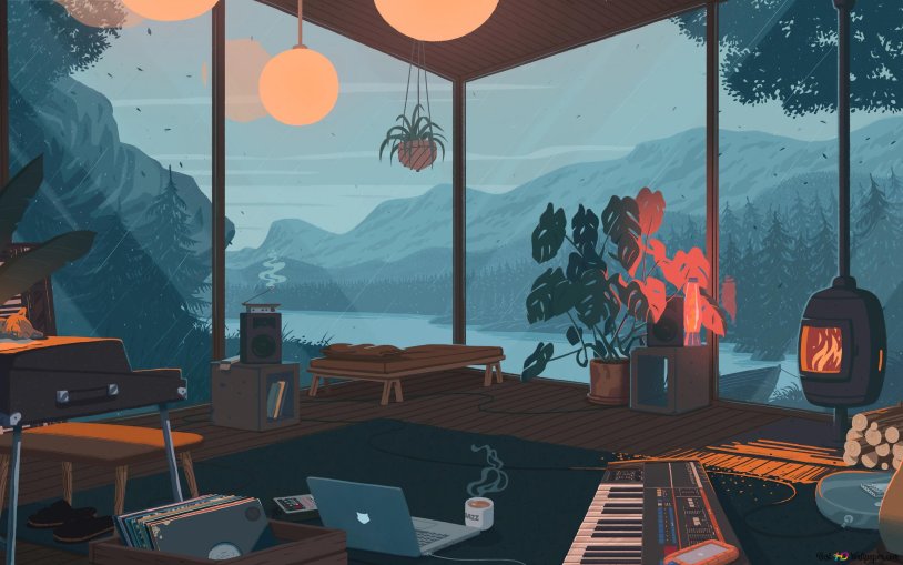 Illustrations in the style of LO FI