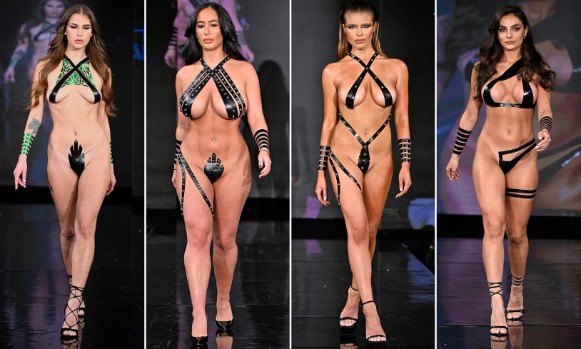 Models on the catwalk