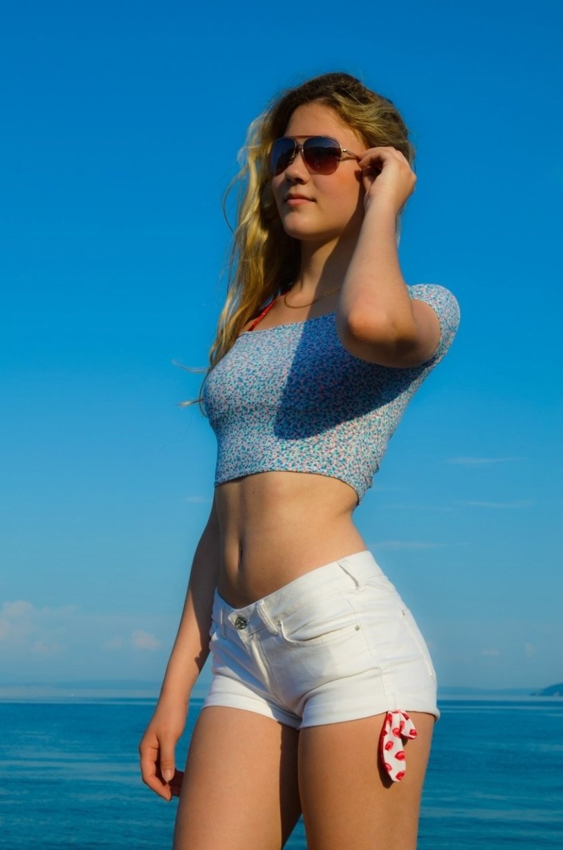 Girls in tight shorts