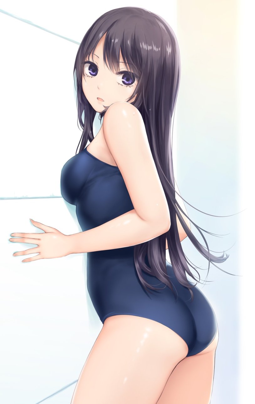 Girl in anime swimsuit
